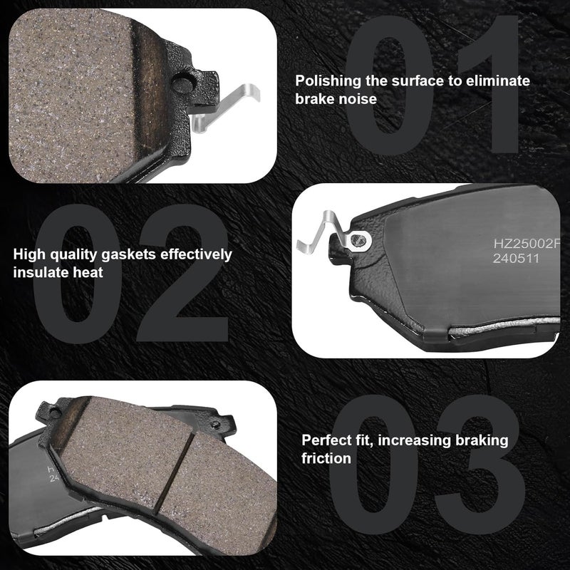 HECHENQICHE Front Semi-Metallic Brake Pads for Select for Subaru Forester, for Legacy, Outback, B9 Tribeca, Tribeca, WRX - Image 4